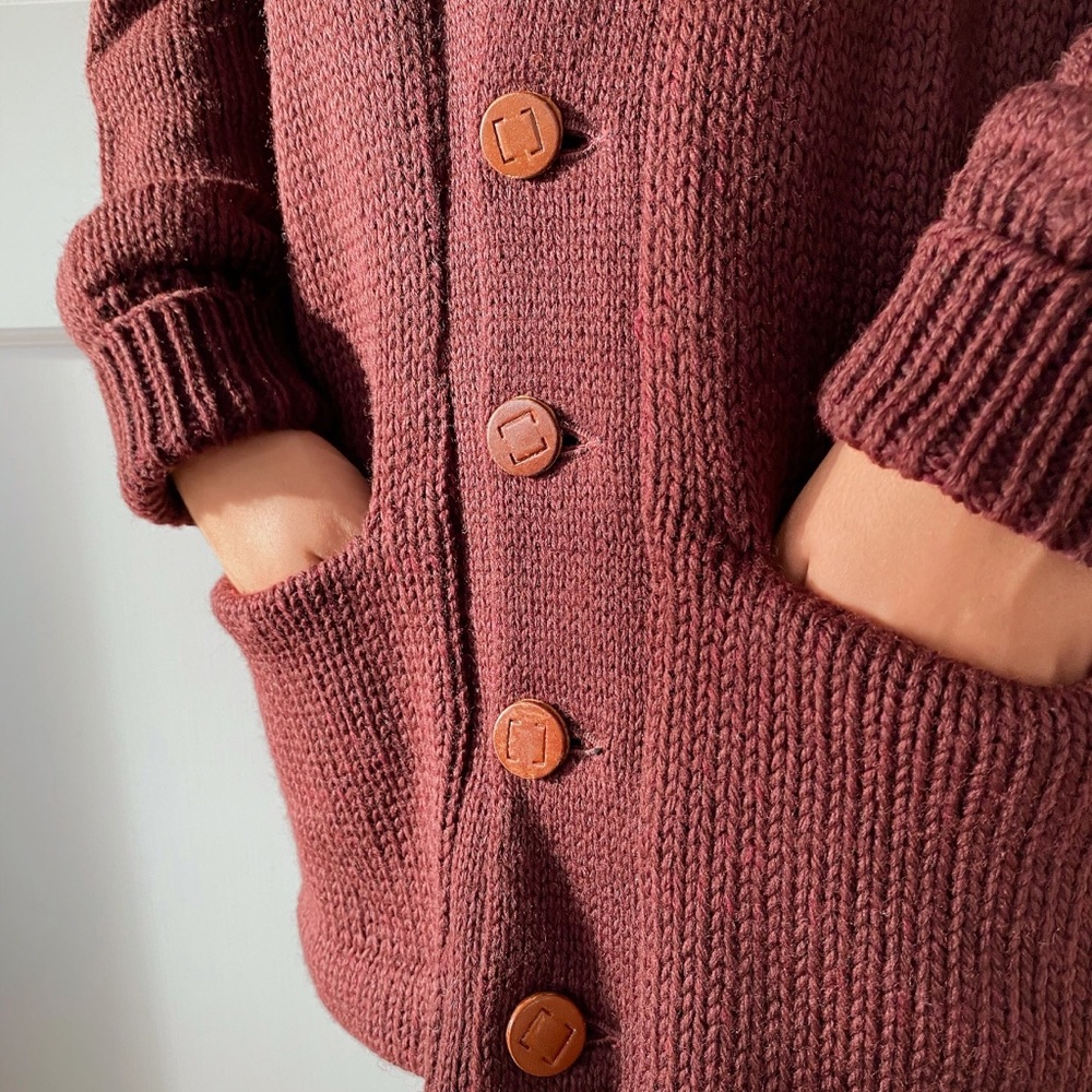 ❌SOLD❌ Shaker Knit Sweater Varsity Letterman Cardigan! - Picture 5 of 16